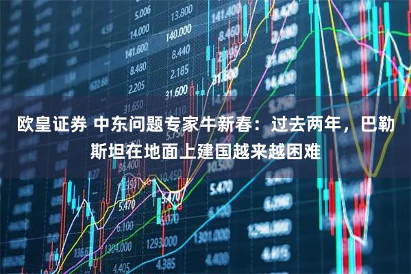 欧皇证券 中东问题专家牛新春：过去两年，巴勒斯坦在地面上建国越来越困难