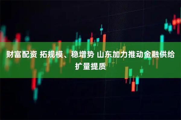财富配资 拓规模、稳增势 山东加力推动金融供给扩量提质